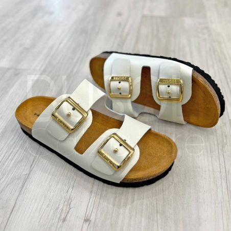 Ciabatta White 2 fibbie