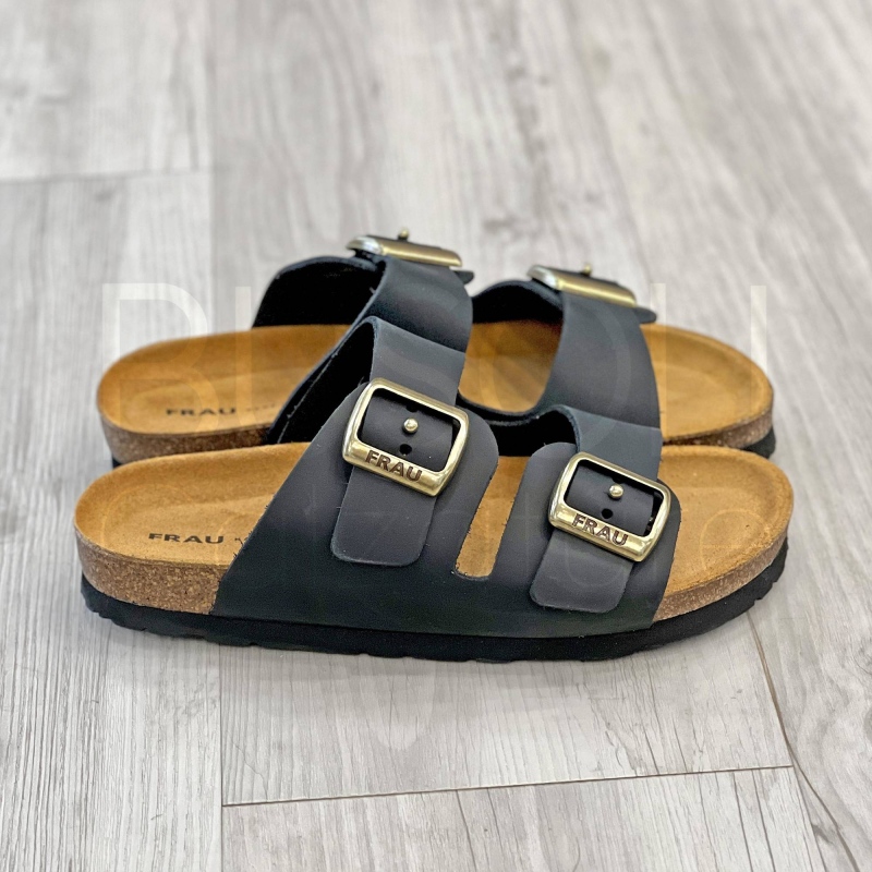 Ciabatta Nera doppia fascia