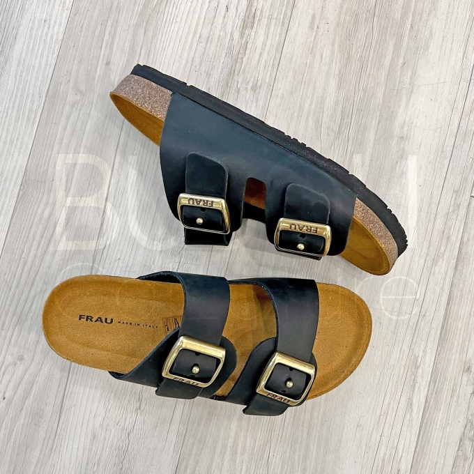 Ciabatta Nera doppia fascia