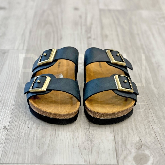 Ciabatta Nera doppia fascia